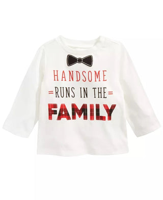 Camiseta de algodão com estampa bonita para meninos First Impressions, branca, tamanho 6 a 9 meses