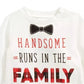 Camiseta de algodão com estampa bonita para meninos First Impressions, branca, tamanho 6 a 9 meses