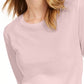 Camiseta feminina lisa com manga 3/4 Maison Jules, rosa, tamanho XS