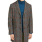 INC International Concepts Logan Plaid Topcoat Masculino Cinza Tamanho Pequeno