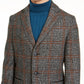 INC International Concepts Logan Plaid Topcoat Masculino Cinza Tamanho Pequeno