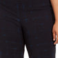 Calça xadrez feminina Alfani Plus Size, azul marinho, tamanho 20W