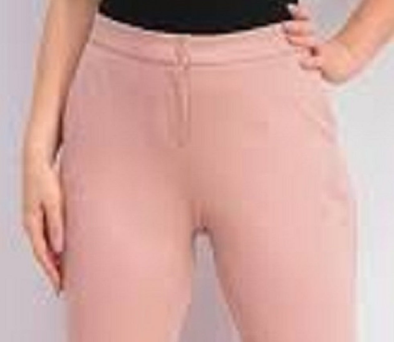 Calça Alfani Feminina com Cintura Elástica e Detalhes em Rosa Escuro Tamanho 16 Petite