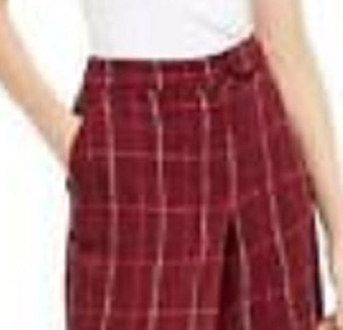 Calça Cropped Estampada Feminina Alfani Vermelha Tamanho 8