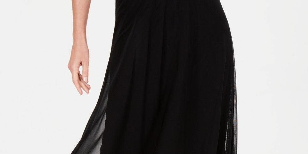 Saia midi de malha feminina Alfani, preta, tamanho pequeno