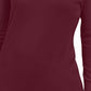 JM Collection Suéter Feminino com Manga Enfeitada e Gola V Vermelho Tamanho X-G
