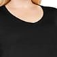 JM Collection Suéter feminino plus size com botões e decote em V, preto, tamanho 2X