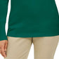 JM Collection Suéter Feminino com Mangas Apertadas e Gola Alta Verde Tamanho Grande