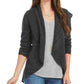 Cardigan feminino estilo &amp; co, gola xale, tamanho pequeno, cinza, grande
