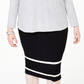 Suéter feminino Charter Club Plus Cashmere com cauda de camisa, prateado, tamanho 1X
