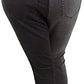 Calça jeans skinny feminina bicolor da INC International Concepts, preta, tamanho 12