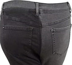 Calça jeans skinny feminina bicolor da INC International Concepts, preta, tamanho 12