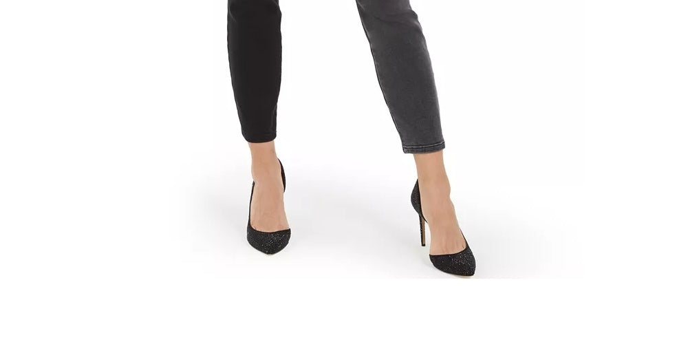 Calça jeans skinny feminina INC International Concepts, dois tons, preta, tamanho 2
