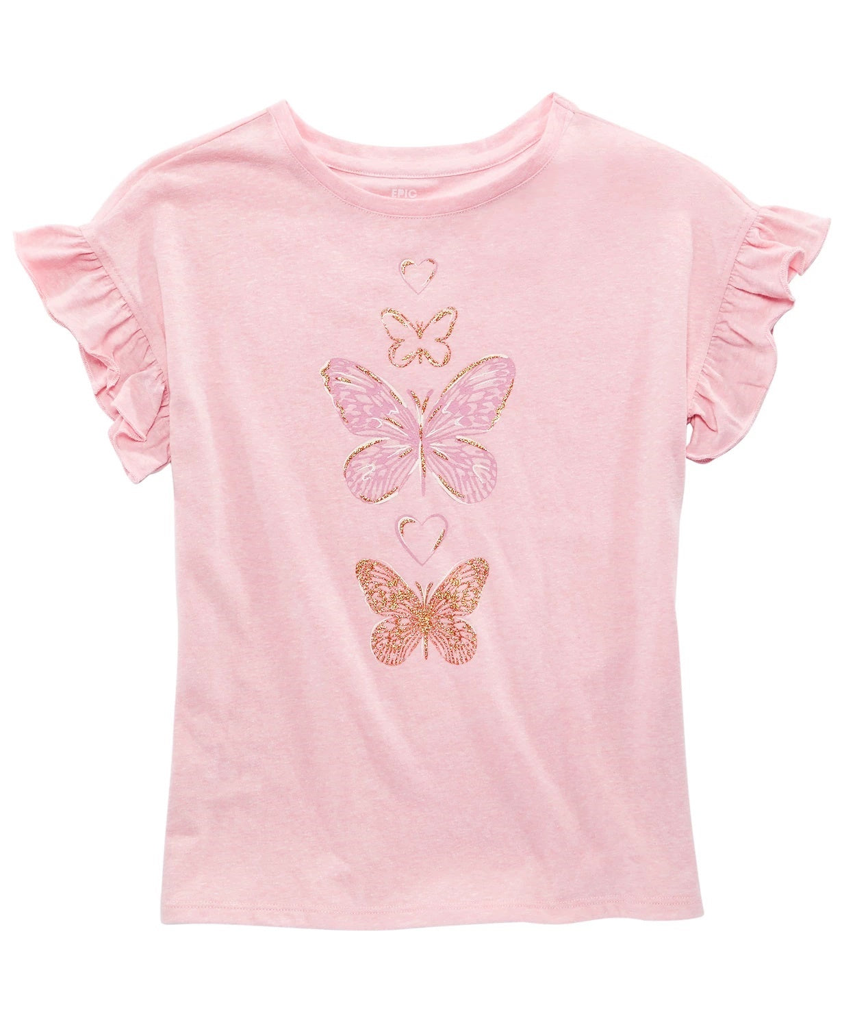 Camiseta estampada de borboletas Epic Threads Big Girls rosa escuro tamanho grande