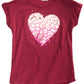 Camiseta Epic Threads Big Girls Animal Heart Vermelho Escuro Tamanho Grande