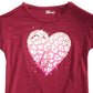 Camiseta Epic Threads Big Girls Animal Heart Vermelho Escuro Tamanho Grande