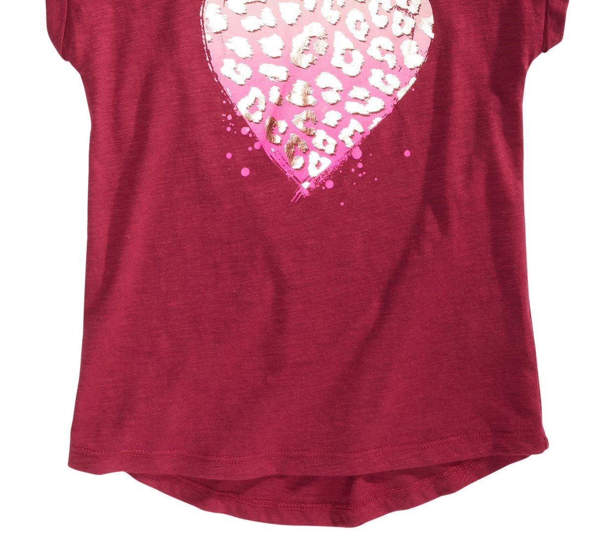 Camiseta Epic Threads Big Girls Animal Heart Vermelho Escuro Tamanho Grande