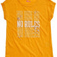 Camiseta Epic Threads Big Girls No Rules Amarelo Escuro Tamanho Extra Grande