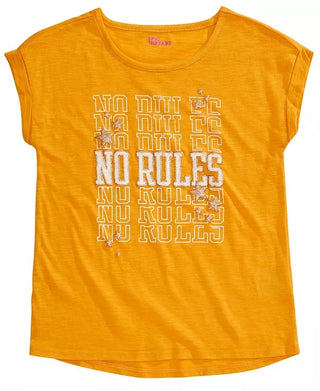 Camiseta Epic Threads Big Girls No Rules Amarelo Escuro Tamanho Extra Grande