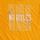 Camiseta Epic Threads Big Girls No Rules Amarelo Escuro Tamanho Extra Grande