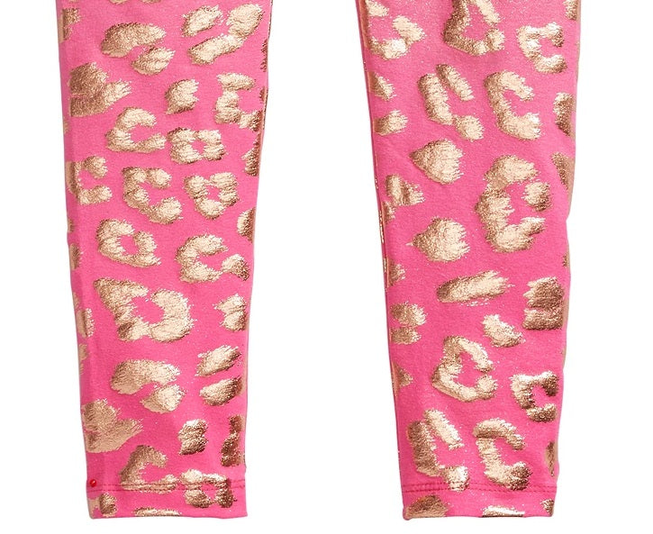Leggings estampadas de chita Epic Threads Big Girls rosa escuro tamanho grande