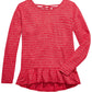 Top listrado com decote cruzado nas costas Epic Threads Big Girls, tamanho médio, vermelho