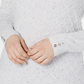 Karen Scott Suéter Feminino de Tricô com Cordão Diamante Branco Tamanho P
