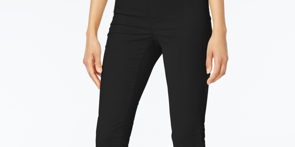 Calça de veludo cotelê feminina Karen Scott, preta, tamanho pequeno e pequeno