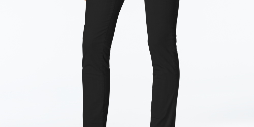 Calça de veludo cotelê feminina Karen Scott, preta, tamanho pequeno e pequeno