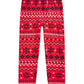 Leggings de malha trançada Fairisle Big Girls da Epic Threads, vermelho escuro, tamanho extragrande
