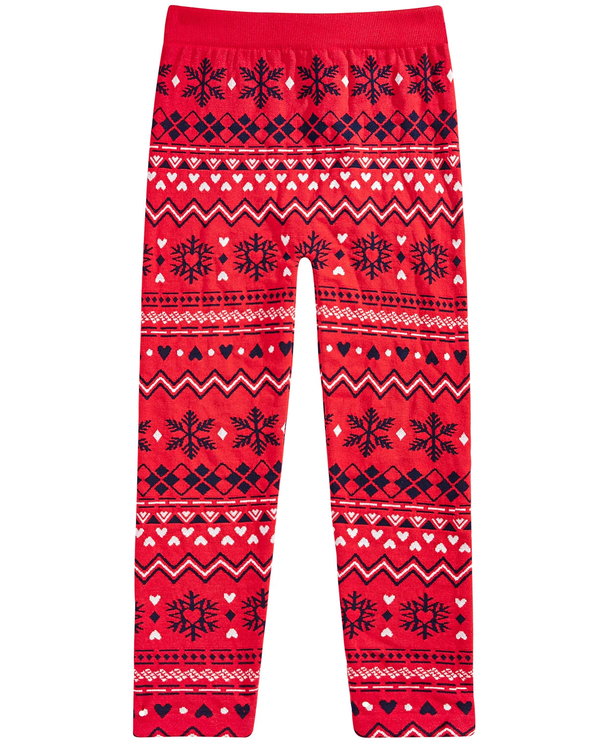 Leggings de malha trançada Fairisle Big Girls da Epic Threads, vermelho escuro, tamanho extragrande