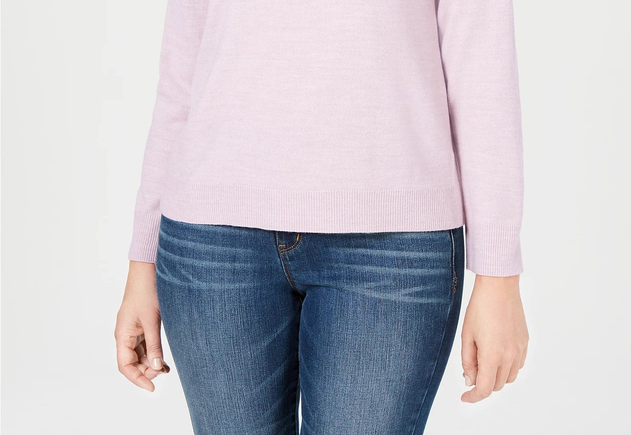 Karen Scott Suéter Feminino com Zíper nas Costas e Gola Simulada, Bege, Tamanho Grande