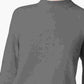 Blusa feminina Karen Scott cinza mesclada, manga comprida, gola alta, suéter, carvão, tamanho grande