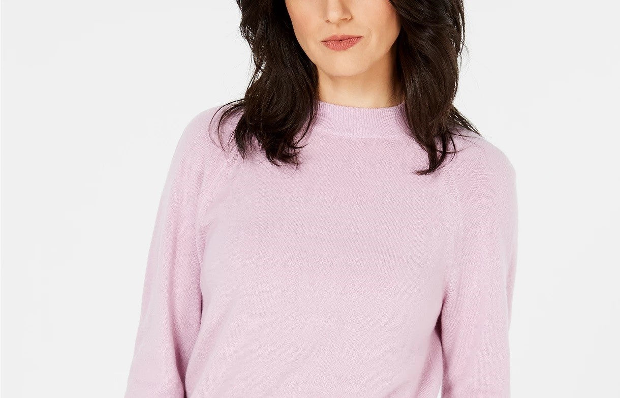 Karen Scott Suéter Feminino com Zíper nas Costas e Gola Simulada Rosa Tamanho XXG