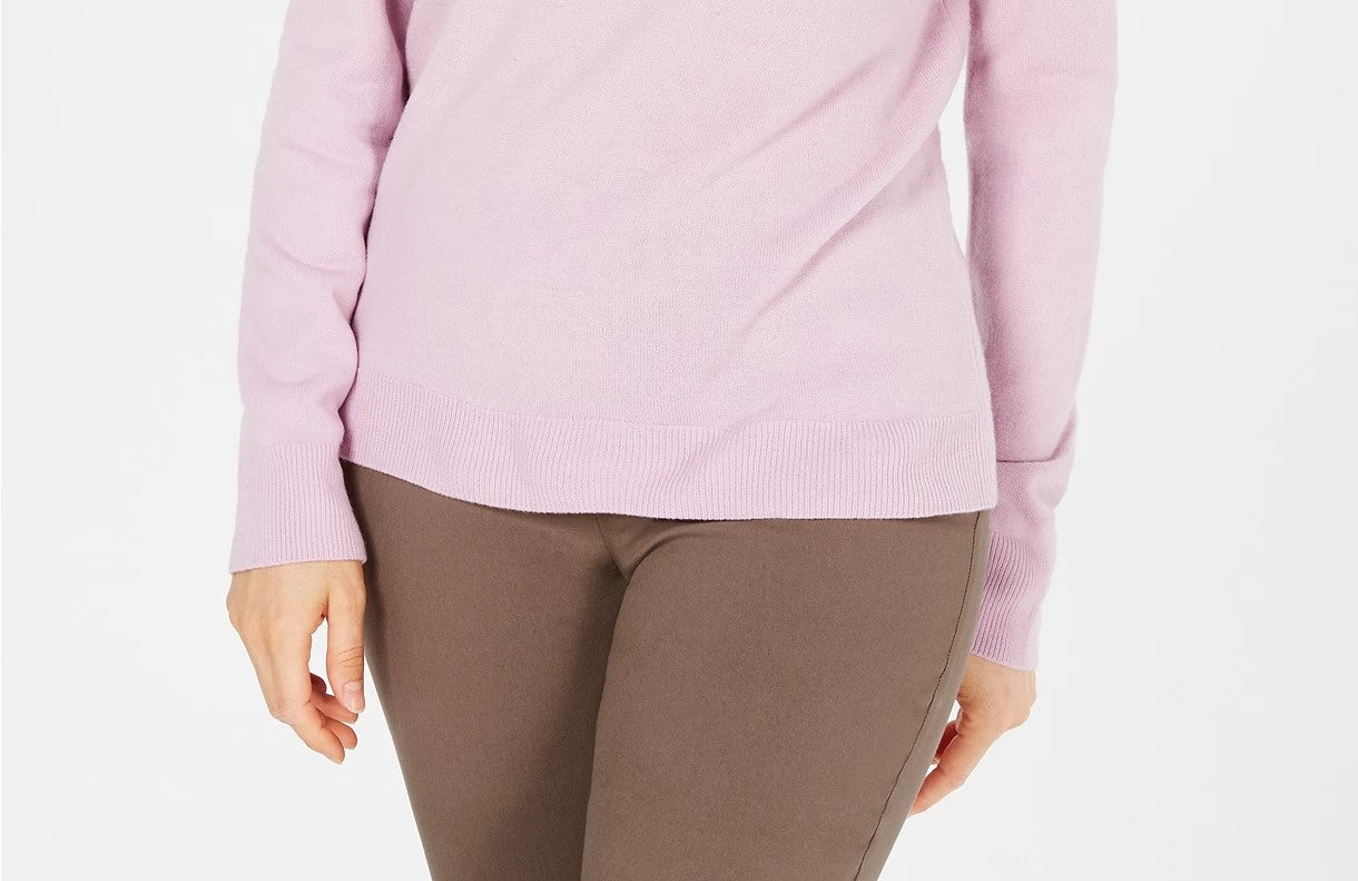 Karen Scott Suéter Feminino com Zíper nas Costas e Gola Simulada Rosa Tamanho XXG