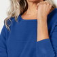 Karen Scott Suéter Listrado Texturizado Feminino Azul Marinho Tamanho P