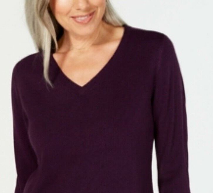 Karen Scott Suéter Feminino Gola V Roxo Tamanho Médio