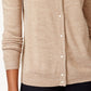 Karen Scott Cardigan Feminino com Botões e Contas Marrom Tamanho P