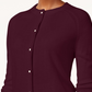 Karen Scott Cardigan Feminino com Botões e Contas Vermelho Tamanho Grande