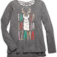 Camiseta Epic Threads Big Girls Fa La Llama Cinza Tamanho P