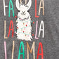 Camiseta Epic Threads Big Girls Fa La Llama Cinza Tamanho P