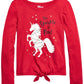 Camiseta Epic Threads Big Girls Real Sparkle Unicorn Vermelho Escuro Tamanho Médio