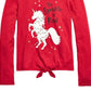 Camiseta Epic Threads Big Girls Real Sparkle Unicorn Vermelho Escuro Tamanho P