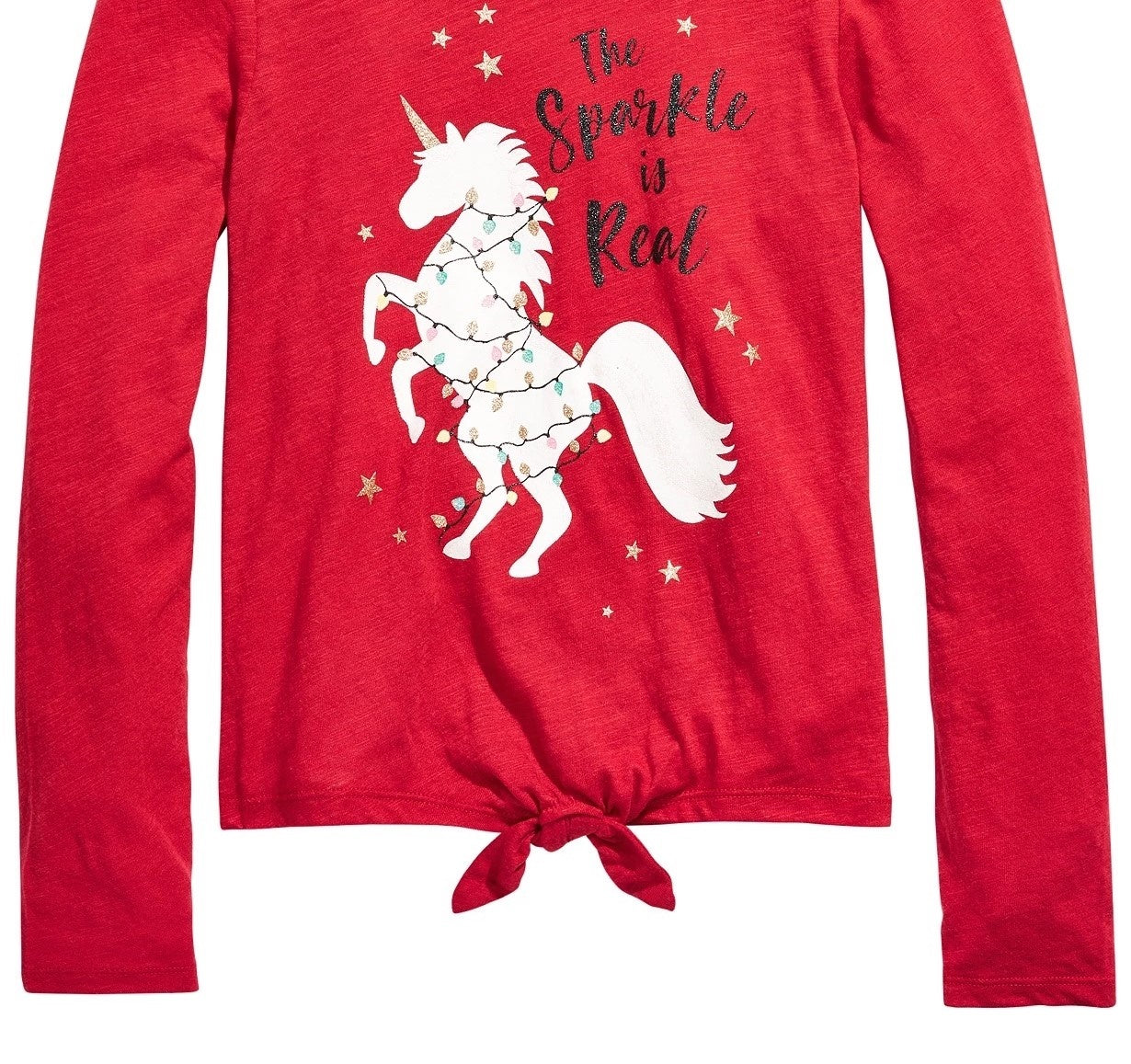 Camiseta Epic Threads Big Girls Real Sparkle Unicorn Vermelho Escuro Tamanho P