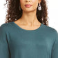 Top feminino com cordão e punhos estilo Style &amp; Co, verde médio, tamanho extra grande