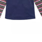 Camiseta listrada de unicórnio para meninas Epic Threads, azul escuro, tamanho 5