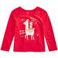 Camiseta infantil feminina Epic Threads Festive Llama, vermelha escura, tamanho 3T