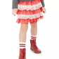 Saia de tule em camadas Epic Threads para meninas, vermelho escuro, tamanho 2T