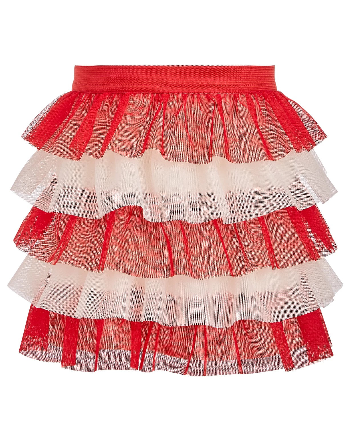 Saia de tule em camadas Epic Threads para meninas, vermelho escuro, tamanho 2T