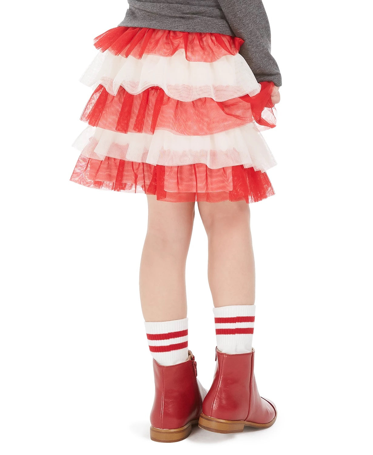 Saia de tule em camadas Epic Threads para meninas, vermelho escuro, tamanho 2T